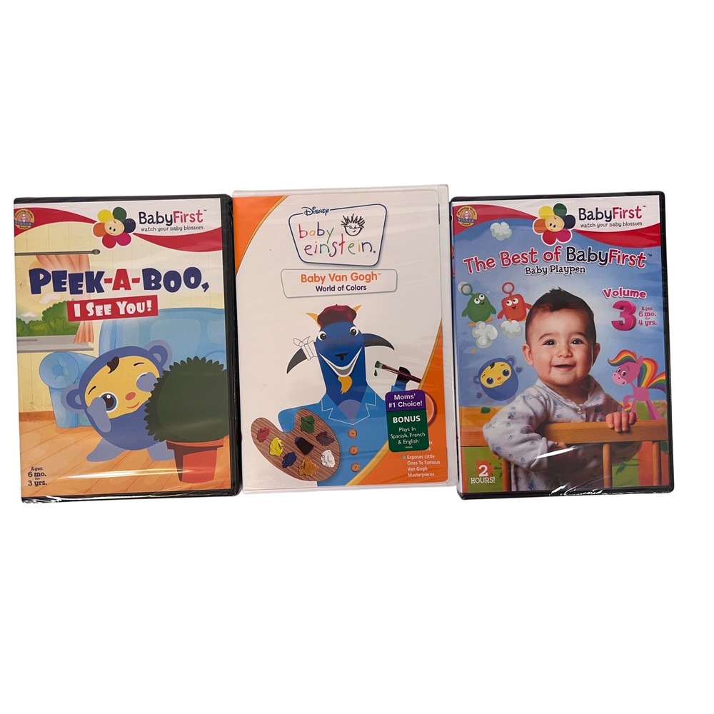BabyFirst‎ Baby Einstein DVDs Bundle Peek-A-Boo Van Gogh Best Of Baby